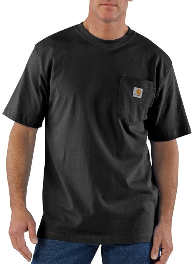 carhartt Carhartt Men's Loose Fit Heavyweight Short-Sleeve Pocket T-Shirt (Also Available in Big & Tall) Closeout  - Image 2