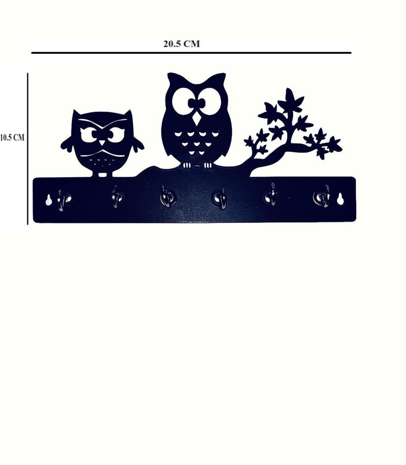 Akshiv Exports Decorative Key Hanger Key Holders for Wall Home Decor Items Best Gifting Items Wooden Keys Organizer 2 Owls Size 205 CM X 105 CM  - Image 2