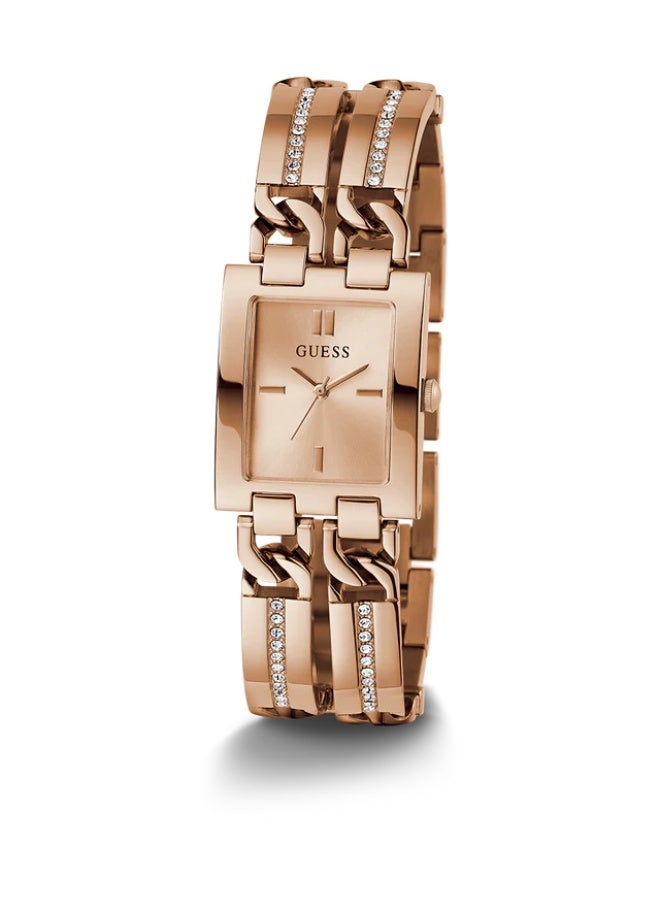 GUESS Women’s Watch – Rose Gold Tone Rectangle Design | Elegant & Sustainable Style - Image 5