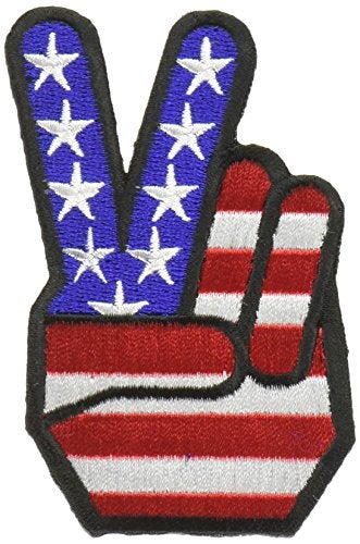 C&D Visionary Application Peace Fingers Patch, White Small - Image 4