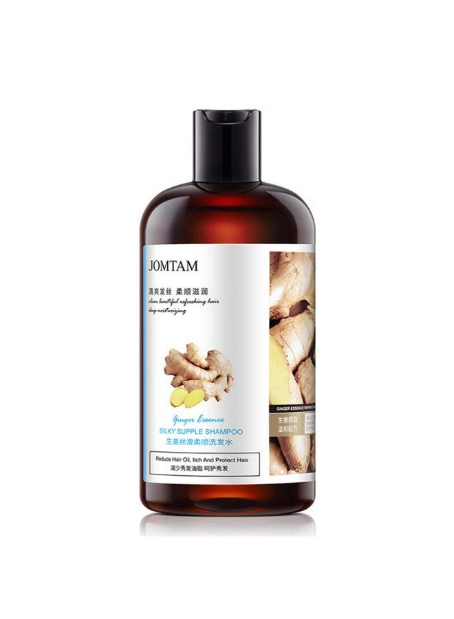 JOMTAM Silky Supple Shampoo Hair Oil Ginger Essence Natural Extract Smooth Mild Formula Itch Protect Moisturizes Nourishes Clears 400Ml 13.5Fl.Oz - Image 1