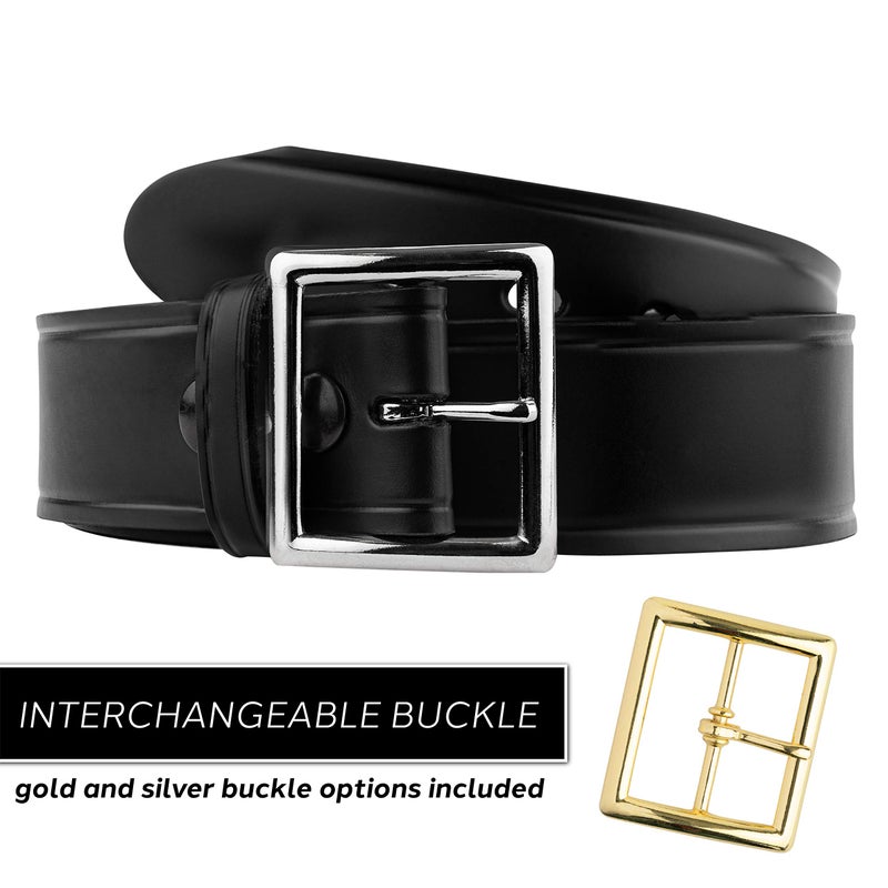 Perfect Fit Shield Wallets Perfect Fit Leather 1.75 Garrison Belt, Tactical First Response Police & Security, Black - Image 3