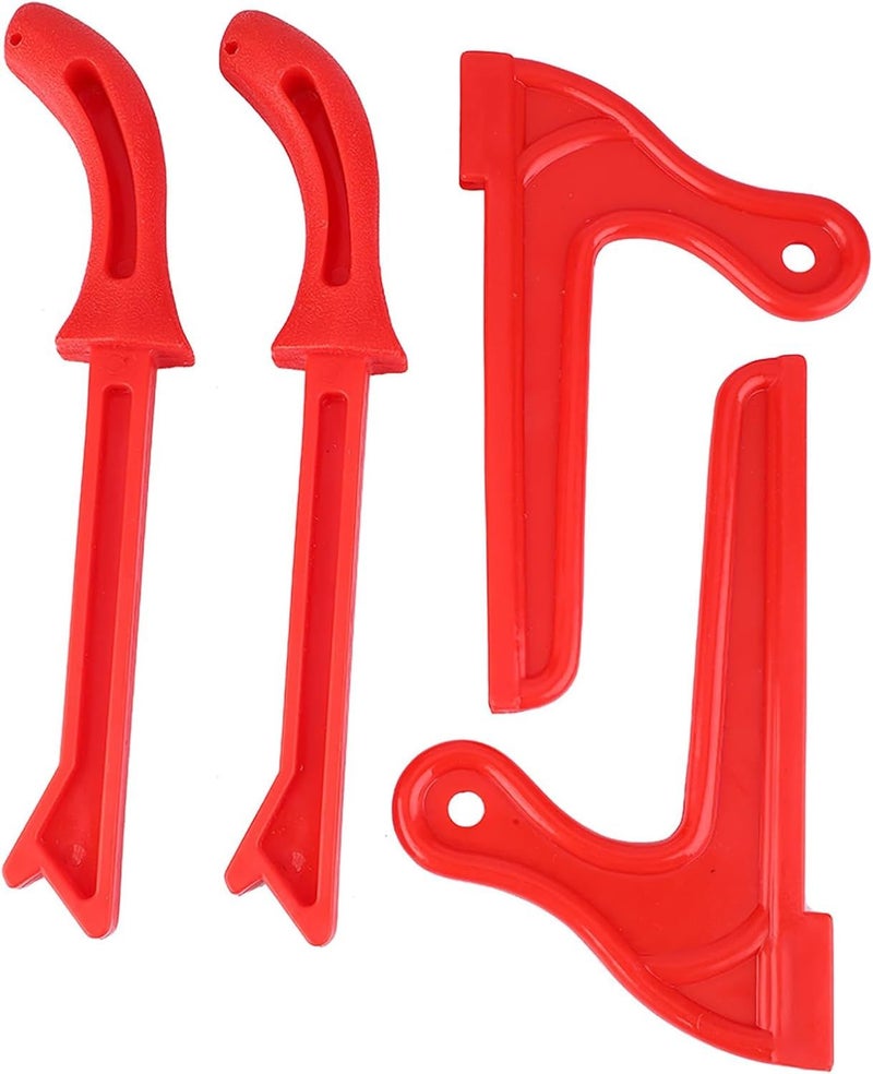 Red Safety Push Stick with Ergonomic Handle for Table Saw Carpentry - Image 1