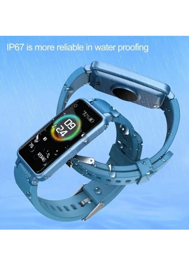 AROAQ C2 Smart Watch, IP67 Waterproof Health Monitoring Watch, Lightweight Large Display Smart Fitness Tracker, Comfortable Sports Bluetooth Smartwatch For Sports, Running, Climbing, Students, (1pc, Blue) - Image 3