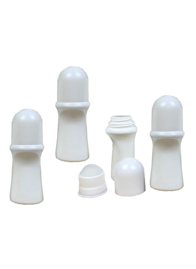 lasenersm - 4 Pieces 1.69Oz 50Ml Empty Refillable Roll On Bottles Roller Bottle Plastic Rollerball Bottles Reusable Leakproof Diy Deodorant Containers For Essential Oil Perfumes Balms Thinwaist Style - Image 1