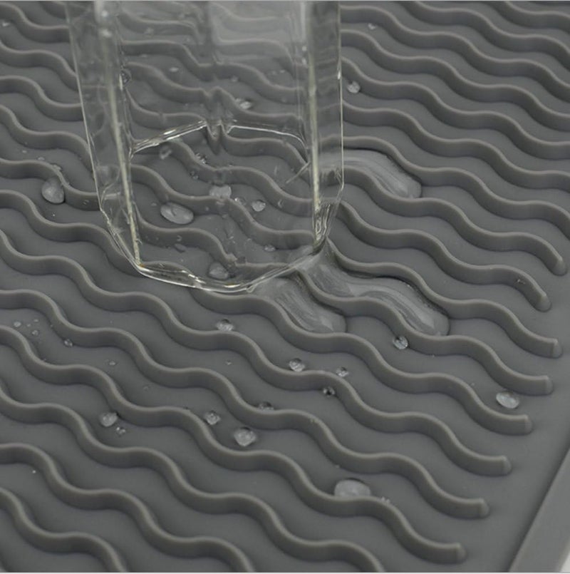 Bluefield Dish Mats Heat Resistant Dry Mats Silicone 16 X12 Inch Black - Image 4