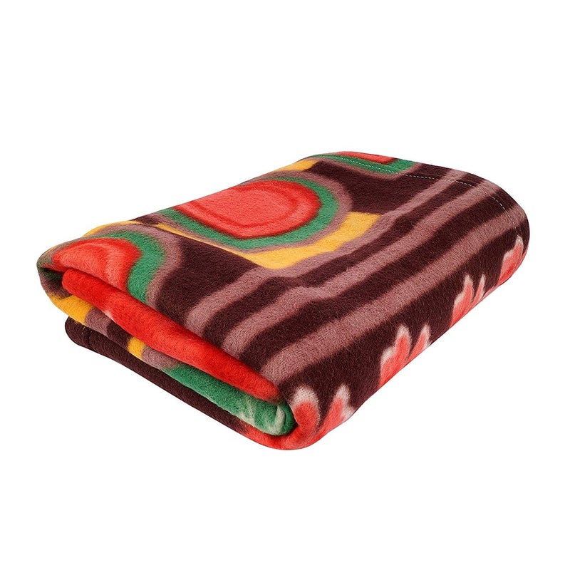 BREVARD BREVARD Single Bed Woolen Fabric Printed Design Quilt CoverDuvet CoverRajai CoverBlanket Cover for Winter 60x90 Inches Multicolor - Image 1
