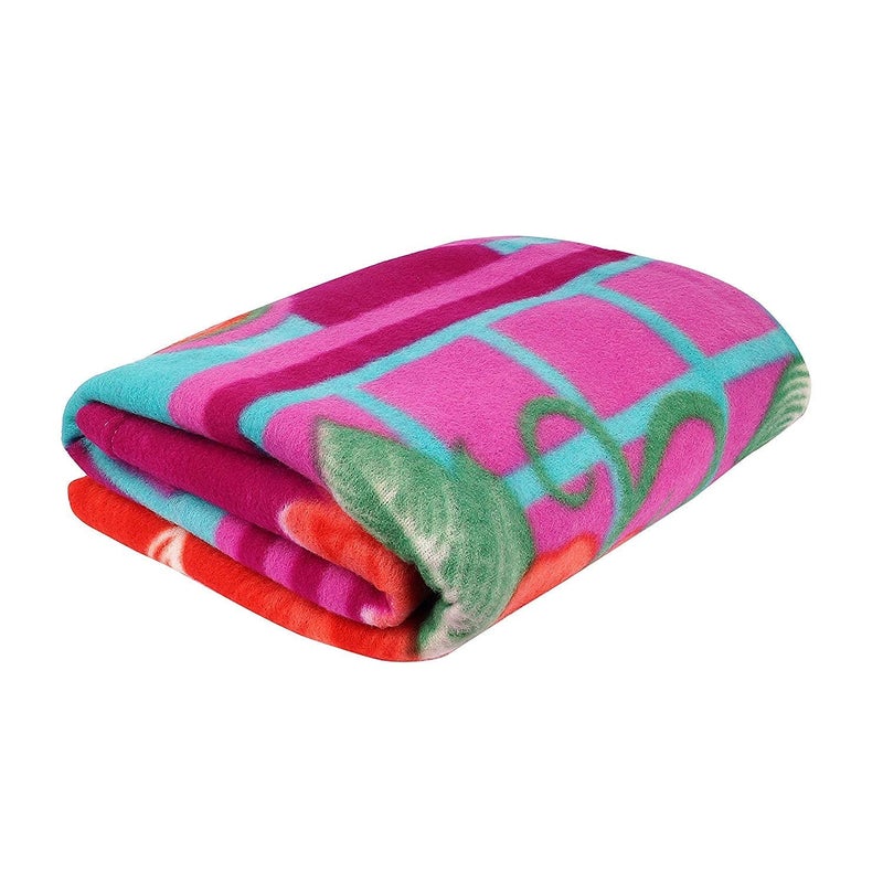 BREVARD BREVARD Single Bed Woolen Fabric Printed Design Quilt CoverDuvet CoverRajai CoverBlanket Cover for Winter 60x90 Inches Multicolor - Image 2