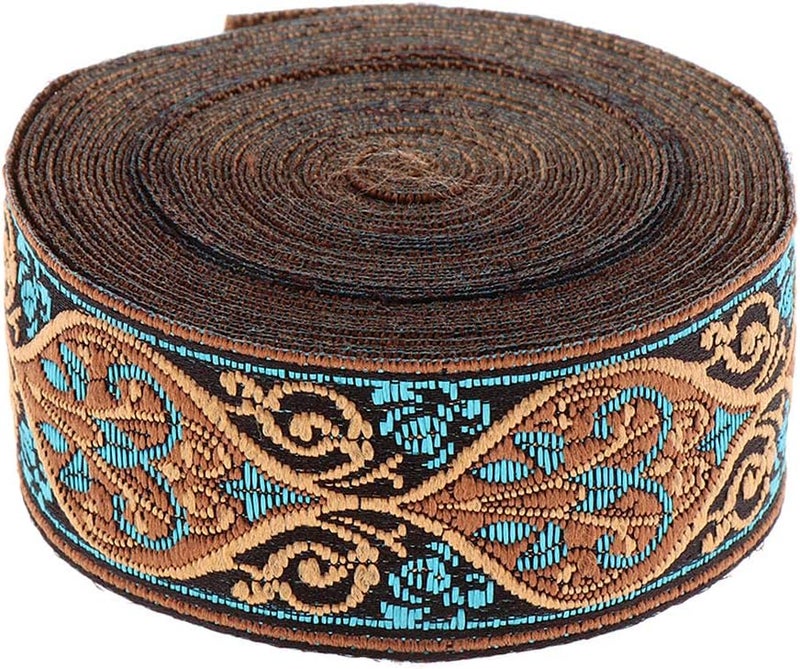 كلاراكو شريط جاكار بطول 5 أمتار، شريط منسوج من البوليستر، مناسب للأعمال اليدوية، عرض قابل للتحديد، 3 سم - Image 3