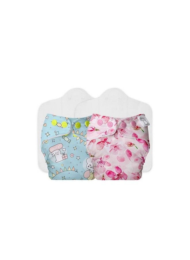 Superbottoms Combo Pack Of 2 Freesize Uno Reusable Waterproof Adjustable Cloth Diaper For Babies From 5 17Kgs With Dry Feel Organic Cotton Pad Option 5  - Image 2