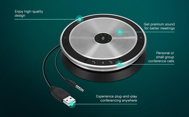 EPOS Sennheiser Epos Expand 20 Wired Conference Speakerphone Black, Silver (1000226) - Image 2