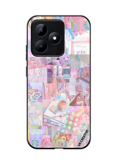 Protective Case Cover For Realme C53 Cute Collage Design Multicolour