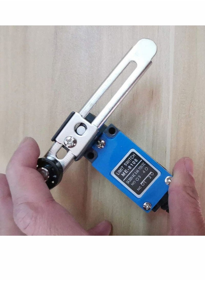 Y&D - ME-8108 Momentary Limit Switch Travel Switch, Adjustable Roller Lever Arm arduino NC-NO CNC Mill Laser Plasma Router (3PCS, Long Arm) - Image 1