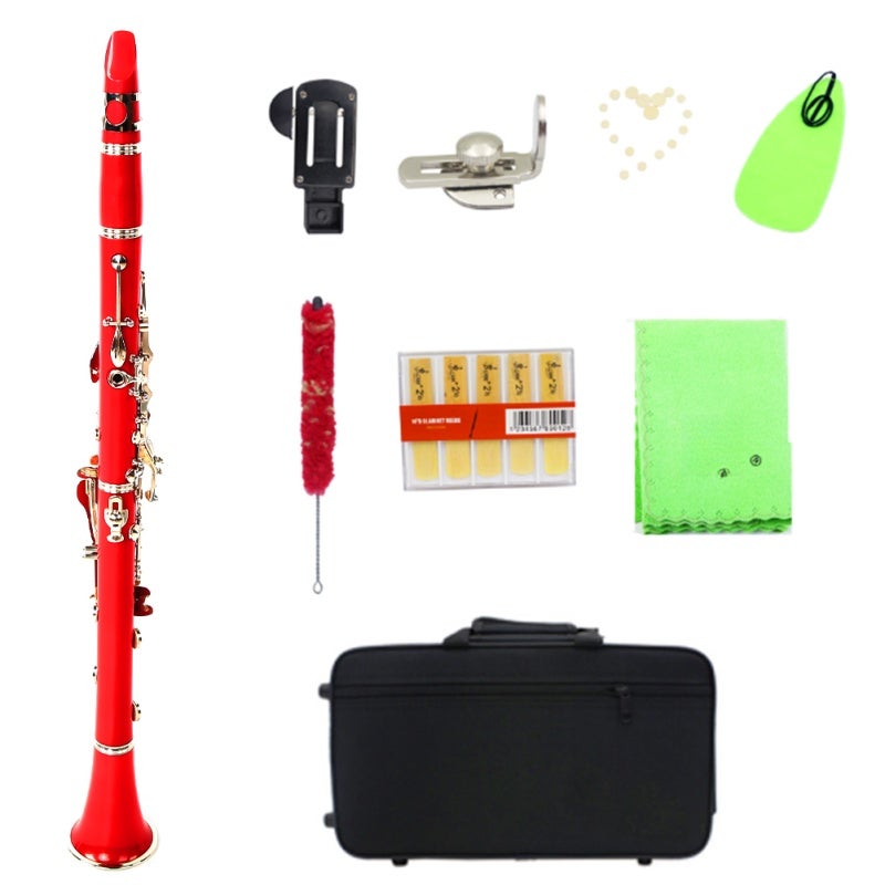 17 Key Clarinet: High-Quality Bakelite Tube, Temperature-Humidity Crack-Resistant - Anti-Oxidation Nickel Plating for Beginner Student Band Orchestra - Image 1