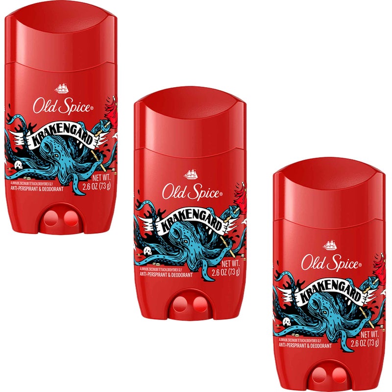Old Spice Wild Collection Antiperspirant & Deodorant Krakengard, 2.6 Ounce (Pack of 3) - Image 1
