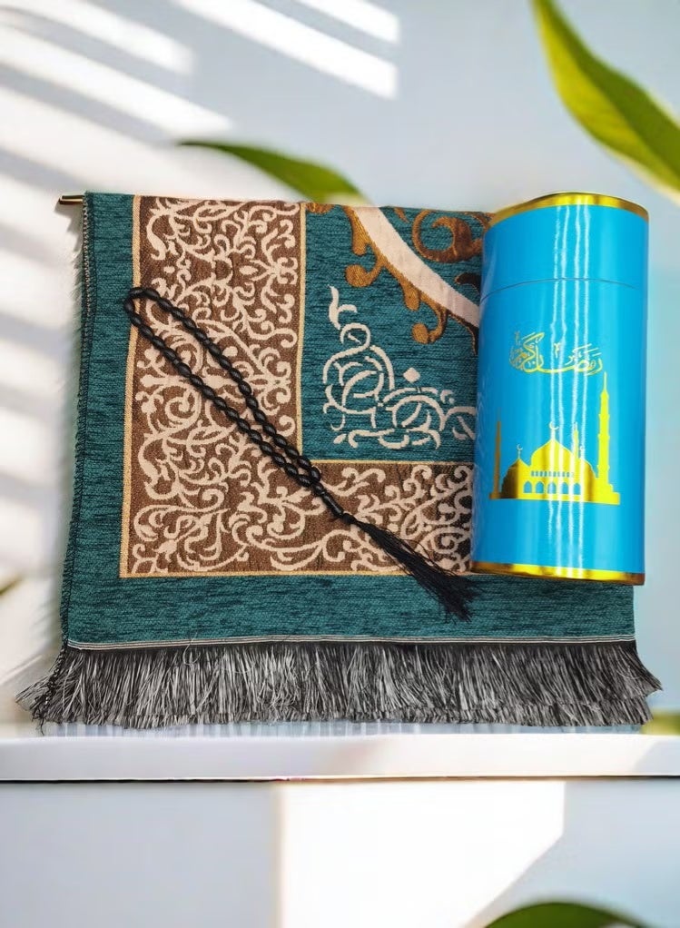 Aramu Foldable Prayer Mat and Prayer Beads with Elegant Design Cylinder Gift Box for Praying Men,Women,Kids  - Image 4