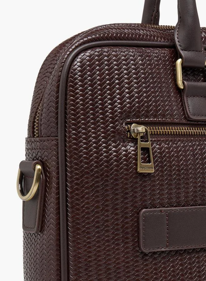 Duchini BROWN Men Textured Laptop Bag  | Best Price UAE