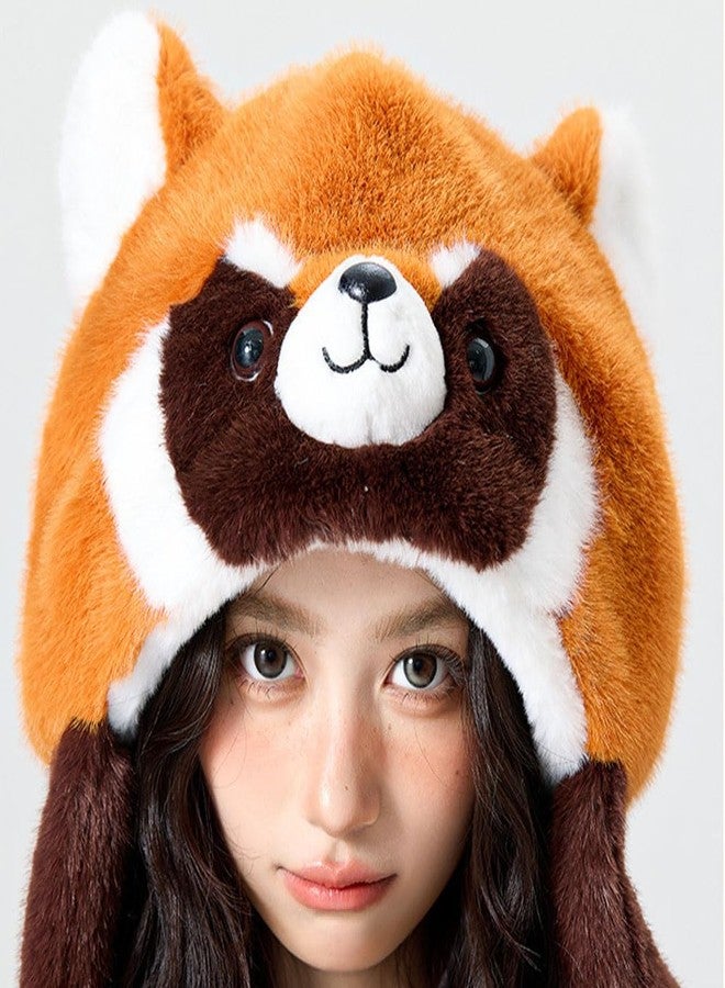 BSYLOO Adorable Winter Animal Hat/Cute Cartoon Plush Hat with Moving Ears/Funny-Crazy Earmuff Hat for Girls & Women Brown - Image 3