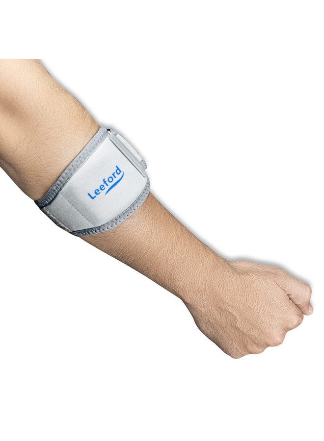 Leeford Tennis Elbow Support Brace Band for Pain Relief (L)- Elbow Support,Adjustable with Compression Pad,Elbow Support Strap for Gym, Ideal for Men&Women, Weightlifting, Volleyball & Other Sports - Image 1