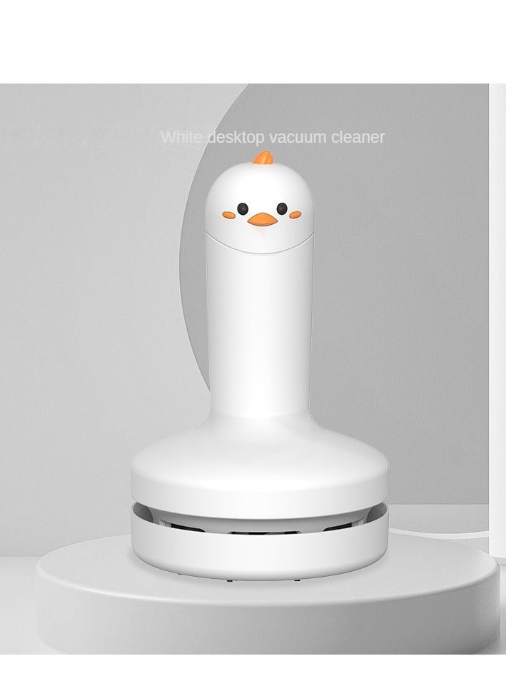 Desktop Cartoon vacuum cleaner mini portable handheld USB rechargeable suction rubber shavings, Dust, Hairs, suitable for School,Home,Office,Computer, Keyboard, Car,Piano  - Image 1