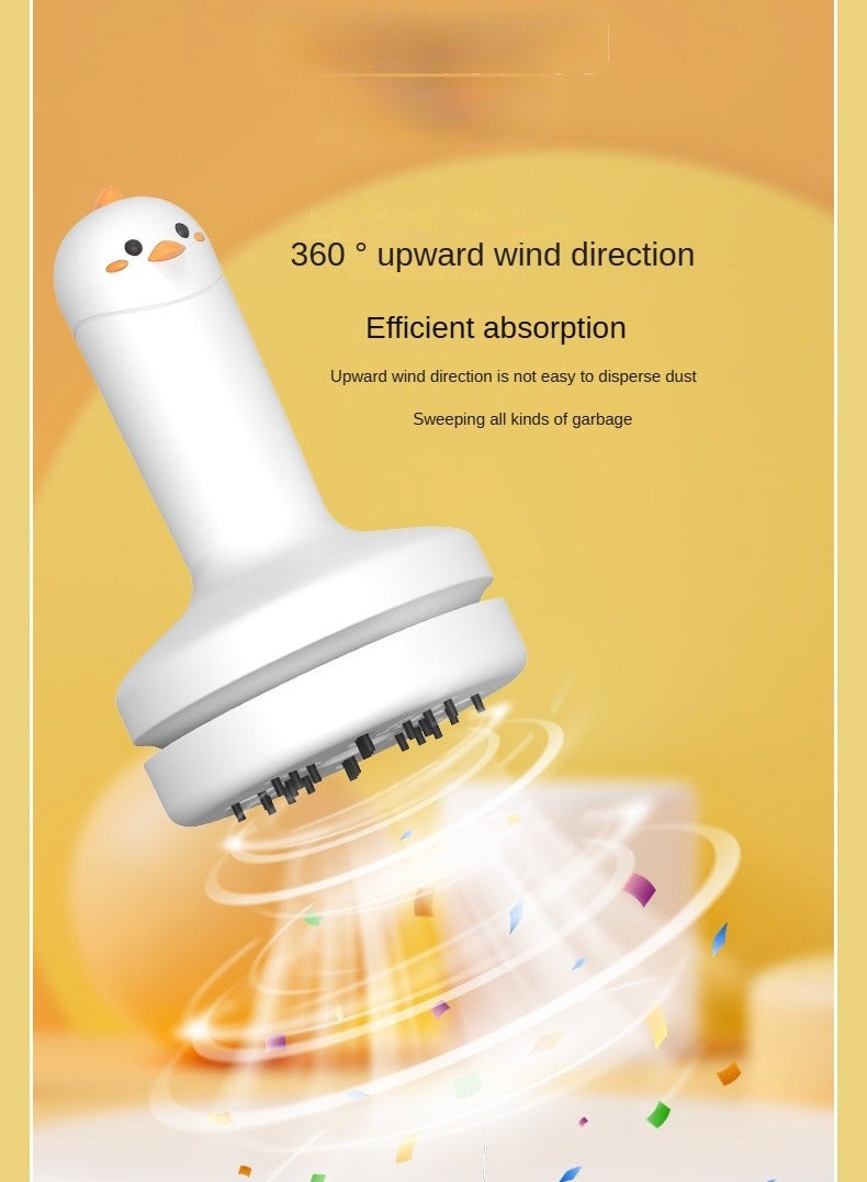 Desktop Cartoon vacuum cleaner mini portable handheld USB rechargeable suction rubber shavings, Dust, Hairs, suitable for School,Home,Office,Computer, Keyboard, Car,Piano  - Image 2