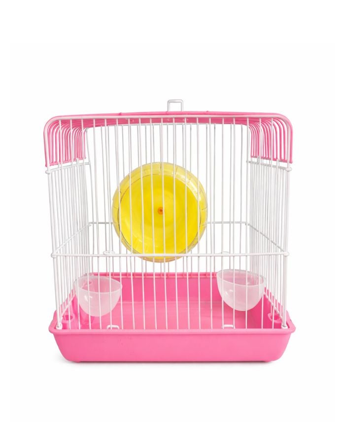 Petto Compact Hamster Cage with Exercise Wheel, Metal Wire Design, Removable Base Tray, 22 × 16 × 19 cm - Image 4
