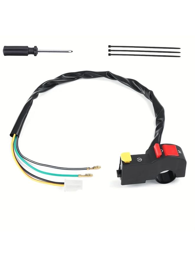 Universal Black Engine Start Stop Switch Button for Scooter Motorcycle ATV - Image 3