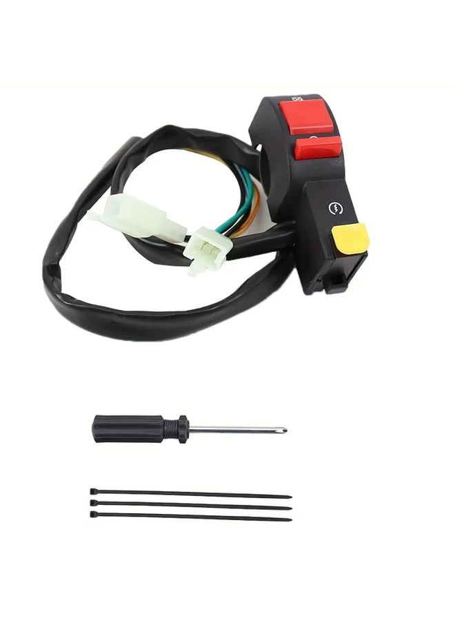 Universal Black Engine Start Stop Switch Button for Scooter Motorcycle ATV - Image 4