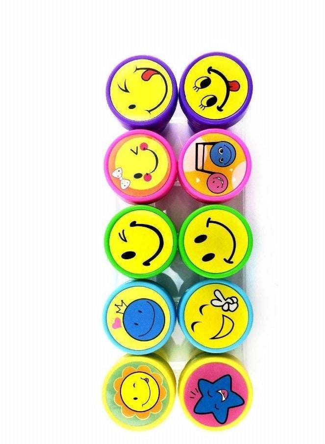 كرافت ماجيك CRAFT MAGIC، مجموعة من 20 طابعًا للأطفال، 10 رموز تعبيرية و10 مكافآت تحفيزية، هدية ختم علوية للمعلمين والطلاب وأولياء الأمور - متعدد الألوان - Image 5