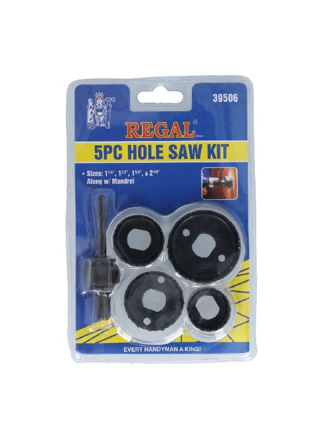 Regal 5-Piece Hole Saw Kit Black 20.8 x 3.6 x 13.6 cm 39506