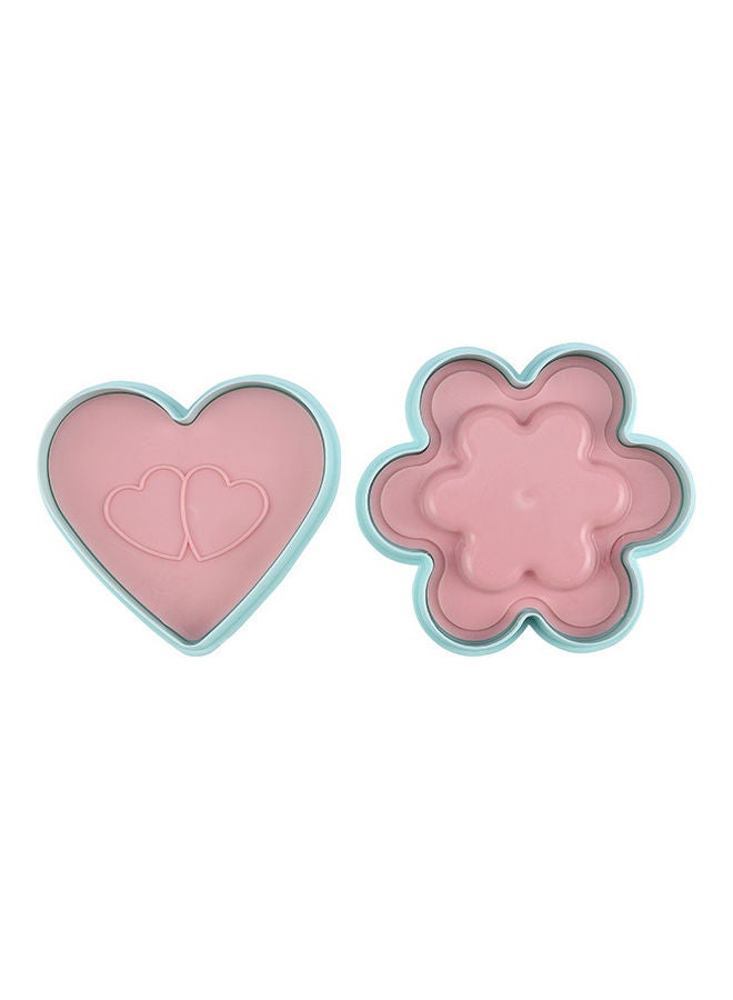 Royalford Romance Shaped Cookie Cutter- RF10974|Flower Shape Cookie Cutter and Fondant Cutter| Plastic Cookie Cutter| Cookie Cutter with Handle Multicolor - Image 1