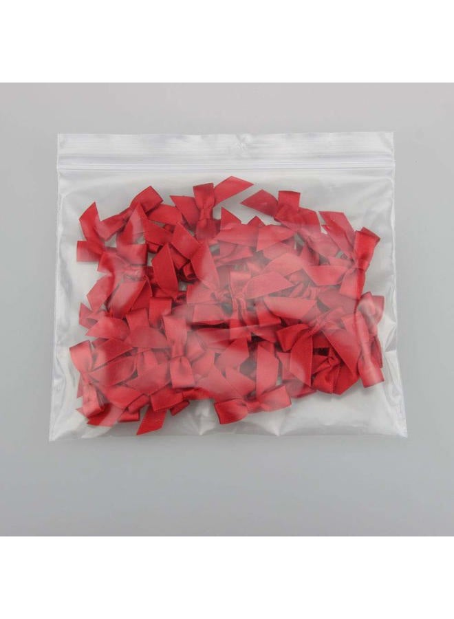 7Rainbows 50pcs Boutique 1.5" Red Satin Ribbon Mini Bows for Craft Sewing Scrapbooking Wedding and Gift Wrapping - Image 4