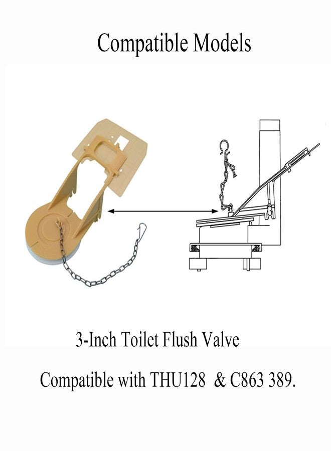 Lychee Light 3-Inch Toilet Flush Valve Flapper Replacement Parts Assembly with Silicone Seal & Counter Bracket - Repair Kit Compatible with TOTO THU128 and C863 389. - Image 4