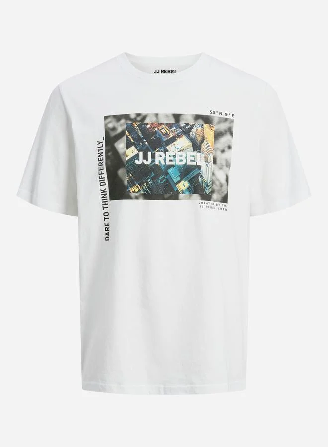 JJ Rebel Photo Graphic Print Crew Neck T-Shirt
