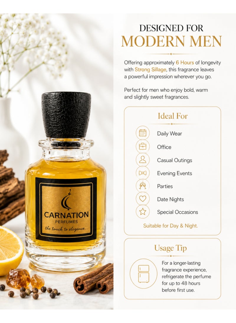 Carnation Amber Tobacco Eau de Parfum for Men | Inspired by Dolce & Gabbana The One - Image 1