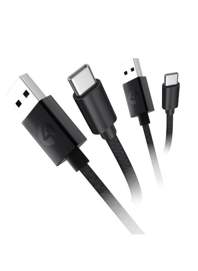 4gamers - Twin Pack USB-C Charge And Data Cables 2M - Image 1