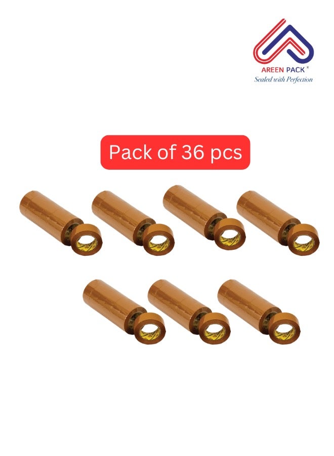 AREEN PACK شريط تغليف بني 2 بوصة للطرود والصناديق 100 ياردة × 2 بوصة عبوة من 36 - Image 1