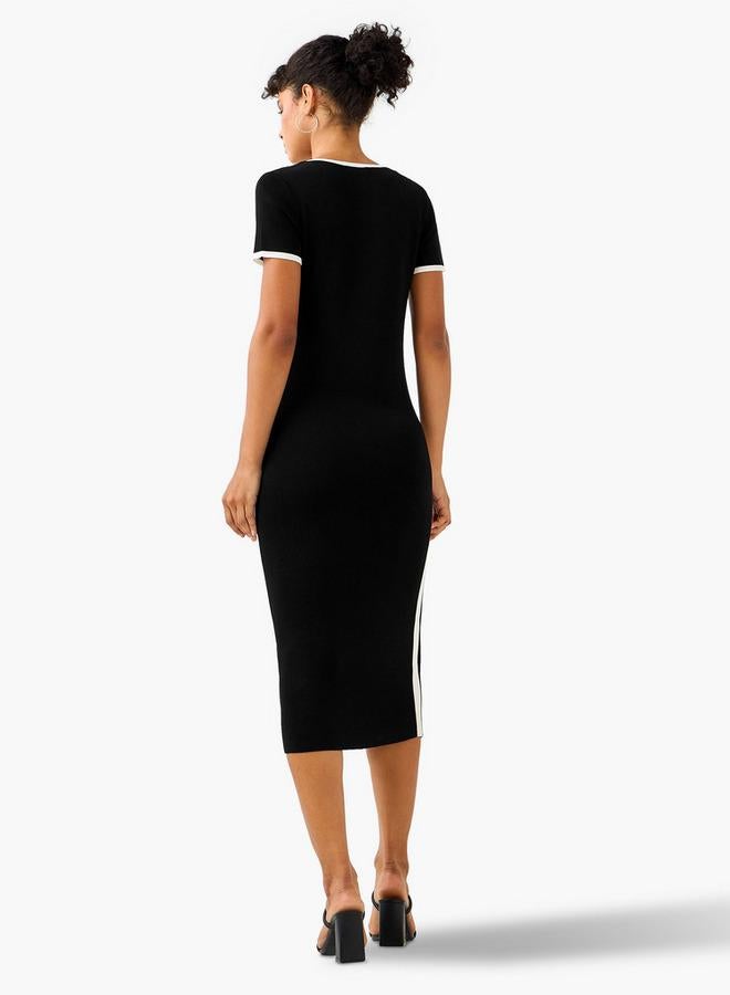 2Xtremz Bodycon Midi Dress with Trim Design - Image 3