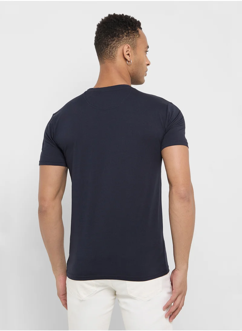 جس Logo Detailed Crew Neck Short Sleeve T-Shirt