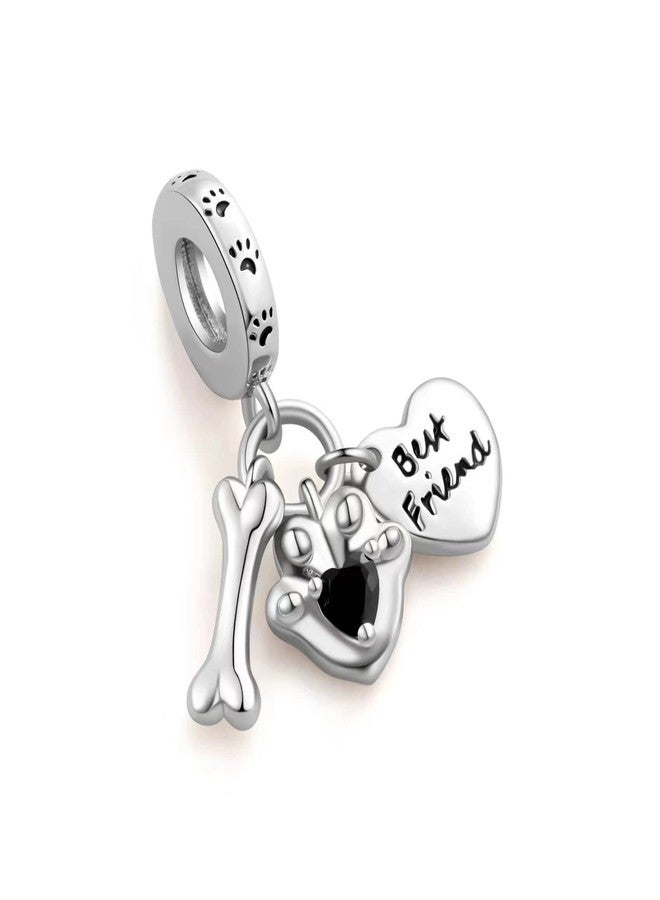 QeenseKc تعليقة عظمة على شكل مخلب جرو من QeenseKc لسوار باندورا، خرزة على شكل قلب، هدية عيد ميلاد للصديق المفضل - Image 2