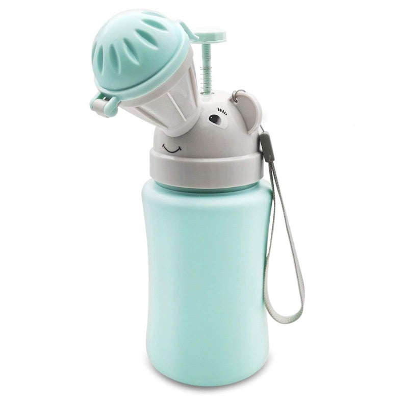 RENYIH Travel Potty, Portable Elephant Leakproof Urinal Emergency Toilet Pee Bottle Cup Jar for Toddlers Kids Baby Boys and Potty Pee Training for Outdoor Car Travel Road Trip Camping Park Beach(Blue) - Image 1