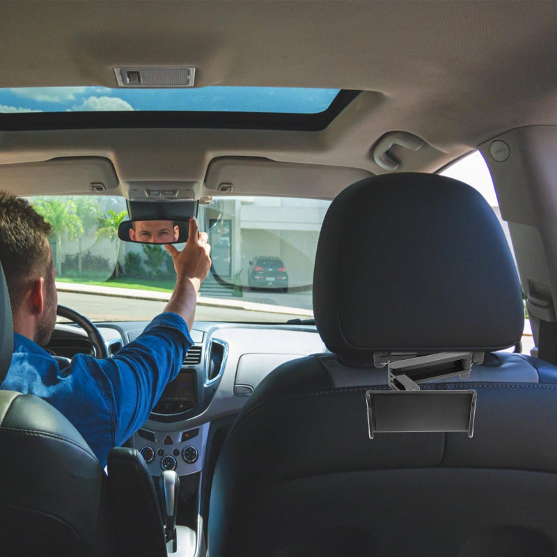 Adjustable Car Backseat Headrest Mount Holder for Smartphones Tablets Black - Image 5