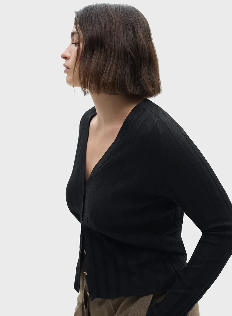 مانجو Button Knit Cardigan