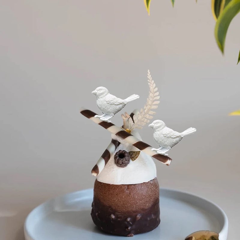 Sijiangmold Bird Silicone Molds Owls Tree Branch Fondant Mold Flower Leaves Silicone Molds For Cake Decorating Candy Chocolate Gum Paste Crafting Polymer Clay Set Of 4 - Image 5
