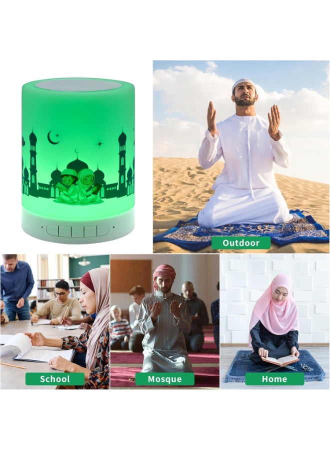 ELTRAZONE Quran Speaker with Remote Control – Portable LED Bluetooth Touch Cube MP3 Music Player, Quran Recitation Night Light Speaker for Home, Ramadan, and Eid Gifts - Image 5