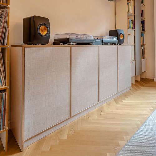 WADILE Grasscloth Peel and Stick Wallpaper 15.7in x 393.7in, Textured Contact Paper for Cabinets, Faux Linen Wall Paper Pull and Stick, Fabric Vinyl Wallpaper Self Adhesive Khaki - Image 2