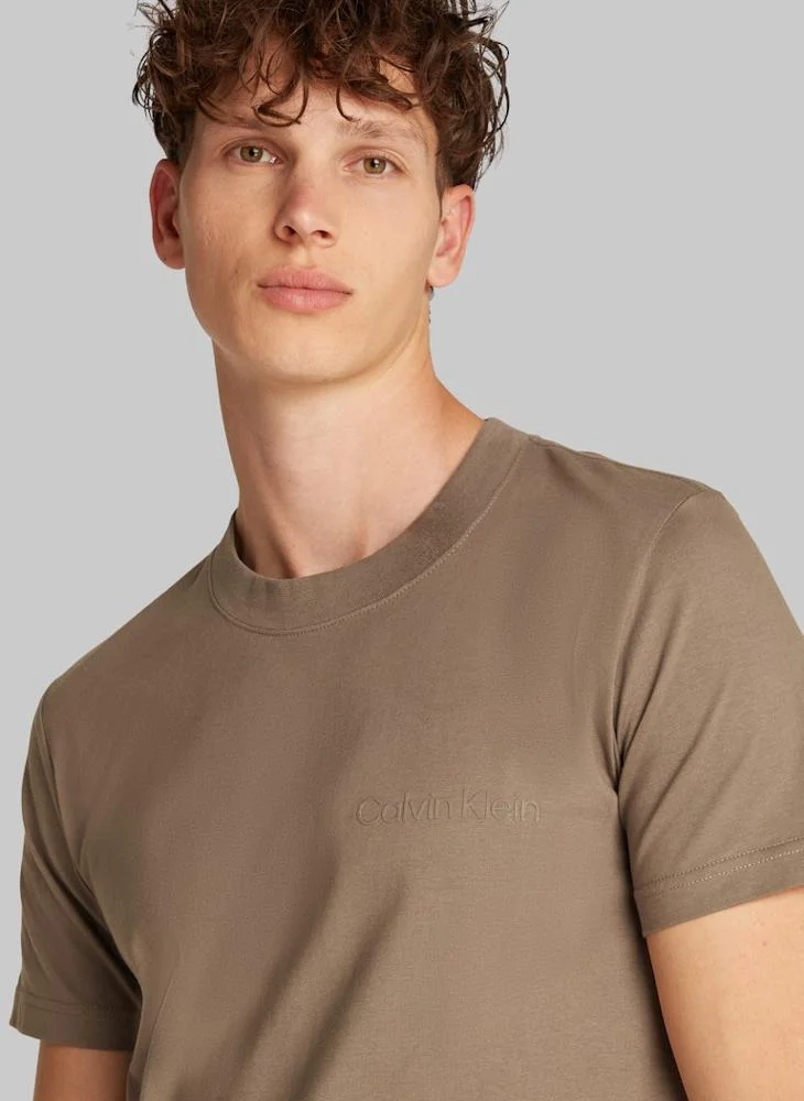 كالفن كلاين جينز Logo Print Crew Neck T-Shirt