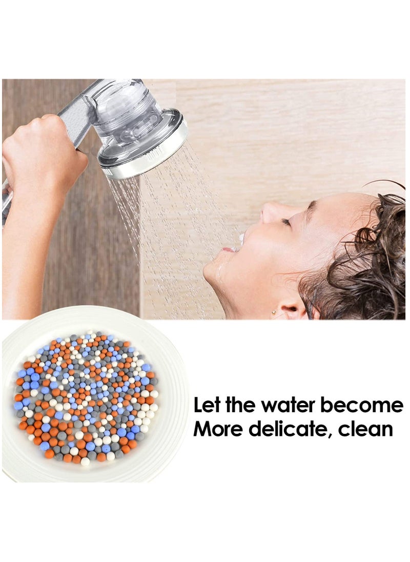 Generic - Showerhead Mineral Beads, Filtration Shower Head Replacement Filter Ball Refills, Filter Purifying Water Beads, Diameter 5mm and 7mm, White, Blue, Black, Brown 4 Colors (500g) - Image 1