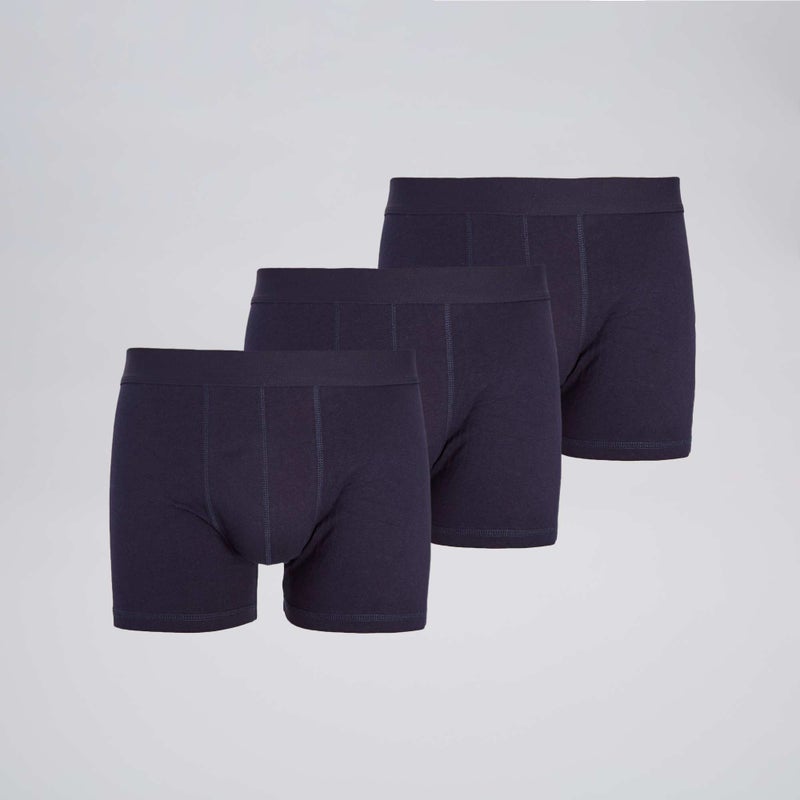 Kiabi pack-of-3-plain-boxers-navy - Image 1