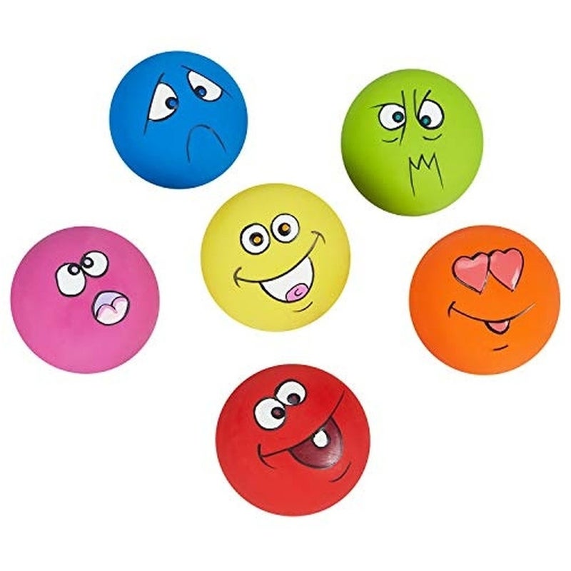Levesica Squeaky Dog Balls Chewing Rubber 6 Pack - Image 1